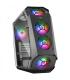 Mars Gaming MC51 Torre Premium - 5 Ventiladores ARGB - Controladora con Mando - Doble Ventana Cristal Templado - 40 Efectos RGB.