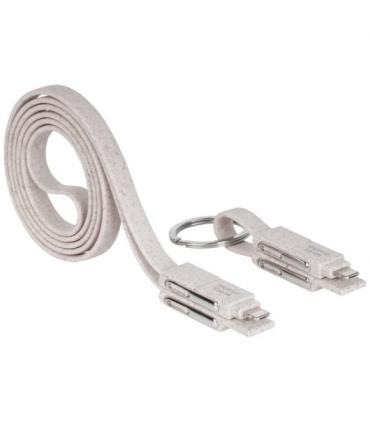 Mars Gaming MCA-ECO Pack de Cables Ecologicos - Fibra de Trigo - Antienredos - Carga Ultrarrapida 3.1A - Transferencia 480Mbps..