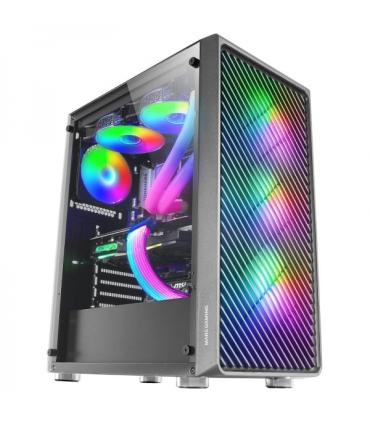 Mars Gaming MC-F Semitorre Gaming - 4 Ventiladores ARGB - Cristal Templado - Soporte Refrigeracion Liquida - Gestion de Cableado