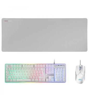 Mars Gaming MCPX Combo Gaming Premium - Teclado H-MECH - Raton 10K DPI - Alfombrilla XXL - Iluminacion FRGB - Multiplataforma ..