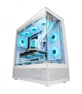 Mars Gaming MC-SET Caja Semitorre Gaming - Doble Cristal Templado - AirTech Mesh - Doble Camara - Soporte Refrigeracion Liquida.