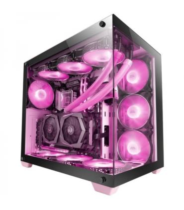 Mars Gaming MCV4 Torre Gaming Custom Premium - Cristal Templado Sin Marco - Estructura Modular Doble Camara - Soporte E-ATX - Pe