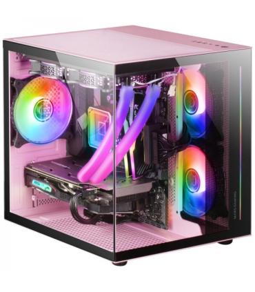 Mars Gaming MC-VIEW Minitorre Gaming Custom Premium - Cristal Templado - Estructura Modular - Soporte 7 Ventiladores - Compatibl