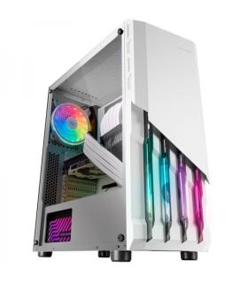 Mars Gaming MC-X2 Caja PC - Frontal Acero FRGB - Ventana Lateral Completa - Soporte 4 Ventiladores - Espacio para Componentes Al
