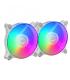 Mars Gaming MF-DUO Kit de Ventiladores - Iluminacion 360º FRGB RAINBOW - Ultra Silencioso - Conectividad 3PIN+4PIN - 2 Unidades.