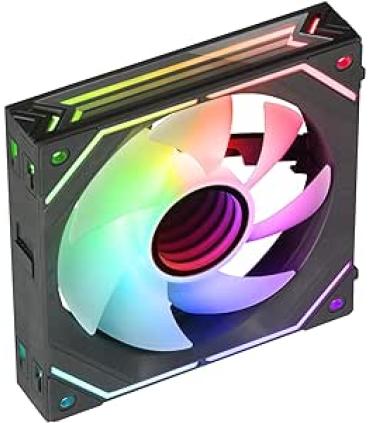 Mars Gaming MF-LINKFINITY Ventilador Modular PWM - Iluminacion Infinity Mirror 360° - Conexion Modular LINKFINITY - Control PWM.