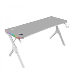 Mars Gaming MGD140RGB Mesa Gaming - Iluminacion 3D ARGB - Espacio Extragrande - Estructura de Acero - Alfombrilla Nanotextil ..