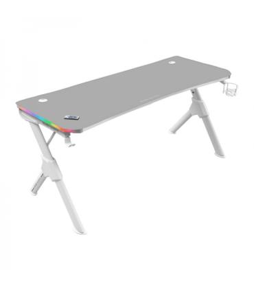 Mars Gaming MGD140RGB Mesa Gaming - Iluminacion 3D ARGB - Espacio Extragrande - Estructura de Acero - Alfombrilla Nanotextil ..