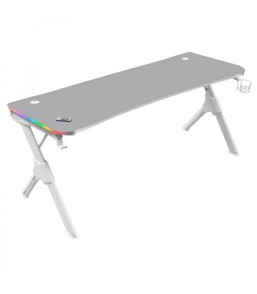 Mars Gaming MGDXLRGB Mesa Gaming - Iluminacion 3D ARGB - Espacio para 3 monitores - Estructura de acero y fibra de carbono - Erg