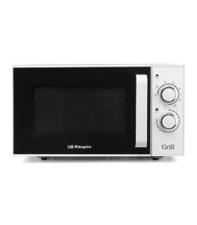 Orbegozo MIG 2531 Microondas de Acero Inoxidable Potencia de 900W - Grill de 1000W - Capacidad de 25L Funcion de Descongelacion.