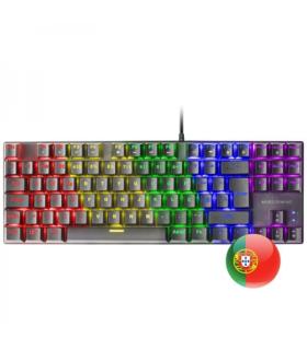 Mars Gaming MK80 Teclado Gaming Mecanico - TKL Compacto - Iluminacion RGB - Teclas Imborrables - Switches Antipolvo - Multiplata