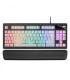 Mars Gaming MKAX Teclado Gaming - Iluminacion RGB 9 Efectos - Diseño Compacto TKL - Tecnologia H-Mech - Control Volumen Roller..