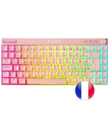 Mars Gaming Teclado Premium - Triple Conexion - Tamaño Ultra-Compacto 75% - Switch Antipolvo Outemu SQ Pro - Iluminacion RGB Chr
