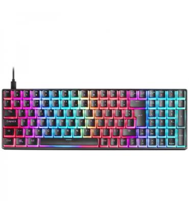 Mars Gaming MKULTRA Teclado Gaming Premium - Tamaño Compacto 96% - Teclas PBT Pudding - Iluminacion RGB Chroma - Switches Antipo