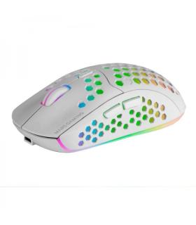 Mars Gaming MMW3 Raton Inalambrico Ultraligero - Iluminacion RGB Flow - Sensor Optico 3200 DPI - Switches Mecanicos HUANO - Bate