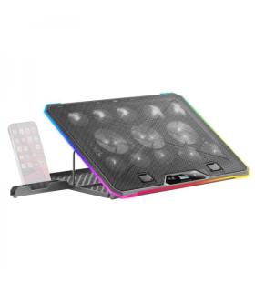 Mars Gaming MNBC13 Base de Refrigeracion - 13 Ventiladores Ultrasilenciosos - Iluminacion RGB Personalizable - Pantalla LCD - 2.