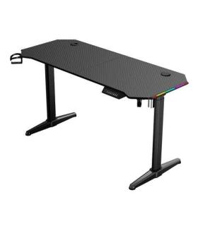Muvip Mesa Gaming PRO1600 XL Motorizada Fibra Carbono - Luz RGB Sound
