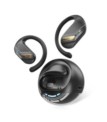 Vention OpenBeat O12 Auriculares Bluetooth 5.4 con Estuche de Carga - True Wireless - Open Ear - 7h Autonomia - Color Negro