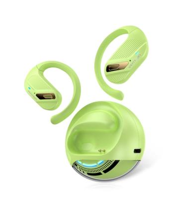 Vention OpenBeat O12 Auriculares Bluetooth 5.4 con Estuche de Carga - True Wireless - Open Ear - 7h Autonomia - Color Verde