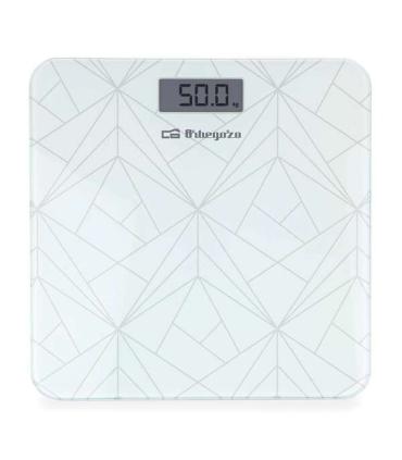 Orbegozo PB 2218 Bascula Electronica de Baño - Precision y Diseño Elegante para tu Salud y Bienestar - Pantalla LCD con Luz - Ac