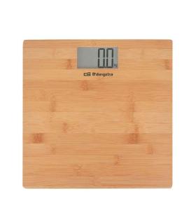 Orbegozo PB 2330 Bascula Electronica de Baño - Diseño de Madera de Bambu - Pantalla LCD con Luz - Activacion Tactil - Capacidad.