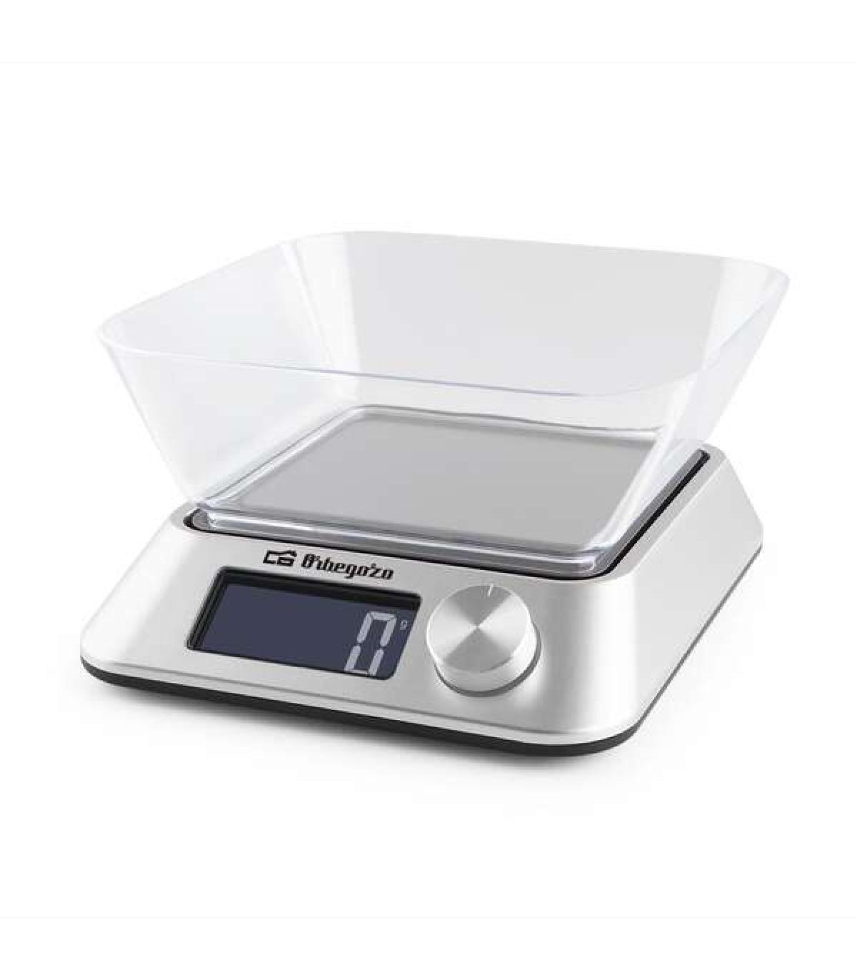 Orbegozo PC 1030 Bascula de Cocina Digital - Precision y Versatilidad en tus Recetas - Pantalla LCD Retroiluminada - Funcion Tar