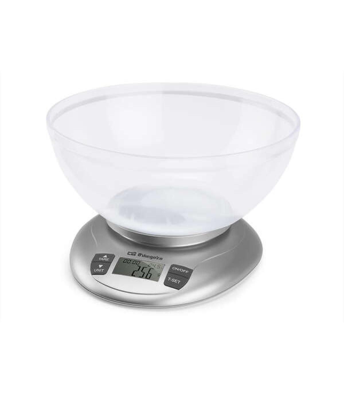 Orbegozo PC 2017 Bascula de Cocina Digital - Precision y Versatilidad en tus Recetas - Capacidad 3.5kg - BOL Transparente - Func