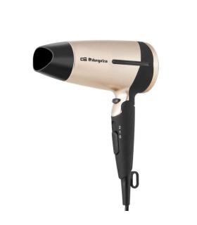 Orbegozo SE 1600 Secador Plegable de Viaje - Potente y Compacto - 2 Niveles de Temperatura - Pulsador de Aire Frio - Proteccion.