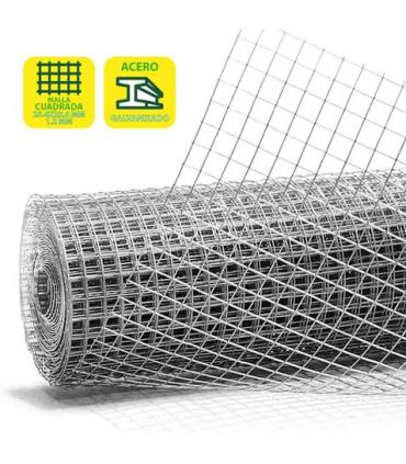 Sungarden Tela Metalica Galvanizada 25.4x25.4x1.2mm 1x25m - Color Gris