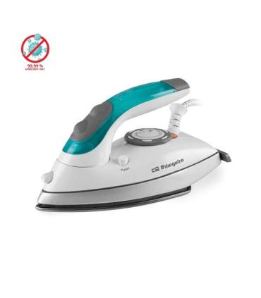 Orbegozo Plancha de Viaje SV 1020 Compacta y Potente - Ideal para tus Viajes - Suela Antiadherente - Golpe de Calor - Doble Volt