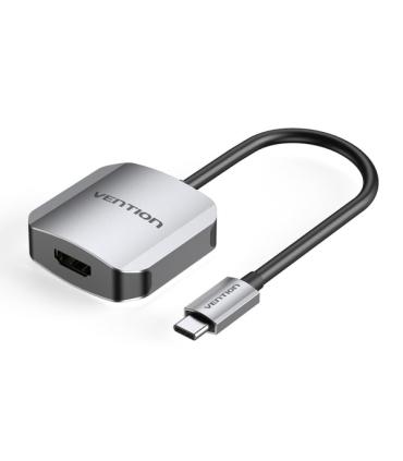 Vention Adaptador USB-C a HDMI/VGA Hembra - 0.15m - Color Gris