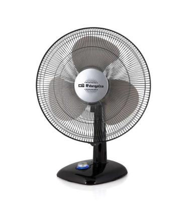 Orbegozo TF 0134 Ventilador de Sobremesa - Potente Caudal de Aire - Silencioso y Seguro - Funcion Oscilacion e Inclinacion - Con