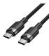 Vention Cable USB-C a USB-C 3A 60W - 1m - Trenzado - Color Negro