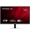 ViewSonic VA2708-4K-HD Monitor LED 27" IPS UHD 4K HDR - Respuesta 4ms - 16:9 - Ajustable de Inclinacion - HDMI, DisplayPort, Aud