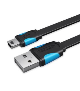 Vention Cable USB 2.0 Macho a Mini USB Macho - 1.5m - Plano - Color Negro