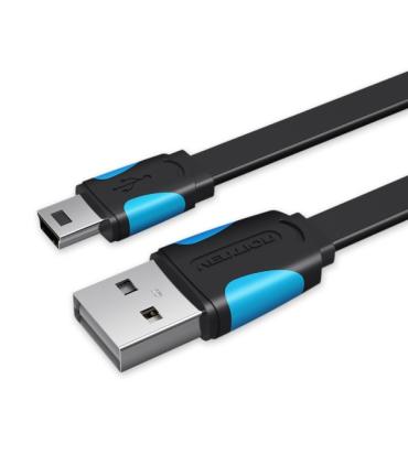 Vention Cable USB 2.0 Macho a Mini USB Macho - 2m - Plano - Color Negro