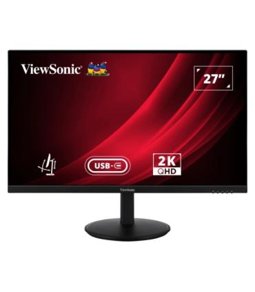 ViewSonic VG2709-2K-MHDU-2 Monitor LED 27" IPS QHD 2K HDR - Respuesta 4ms - Altavoces 5W - 16:9 - Ajustable en Altura, Giratorio