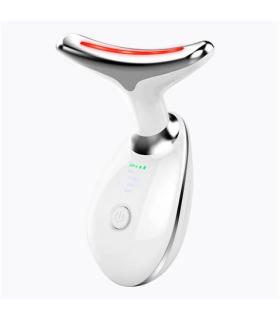 XO FG05 Masajeador de cuello y nuca - Vibracion hasta 7000/min - Micro Impulsos - 3 Modos de Masaje y Luminoterapia - Color Blan