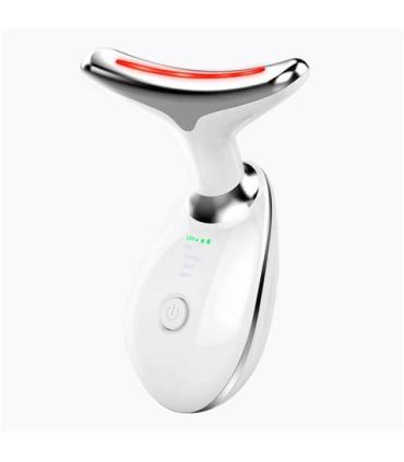 XO FG05 Masajeador de cuello y nuca - Vibracion hasta 7000/min - Micro Impulsos - 3 Modos de Masaje y Luminoterapia - Color Blan