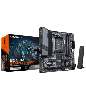 GIGABYTE B550M GAMING X WIFI6 Placa base - Procesadores AMD Ryzen 5000, VRM de 5+3 fases, hasta 3200 MHz DDR4, 1x M.2 PCIe 4.0..