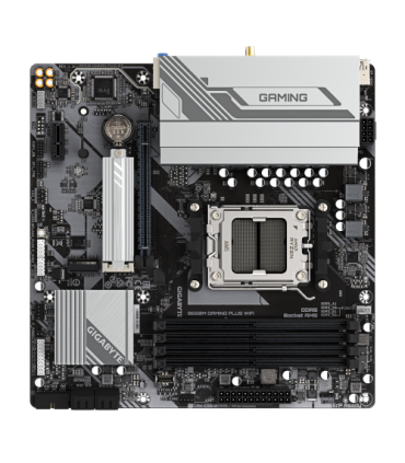 GIGABYTE B650M GAMING PLUS WIFI Placa base - Procesadores AMD Ryzen 9000, VRM de 5+2+2 fases, hasta 8000 MHz DDR5, 2xPCIe 4.0 M.