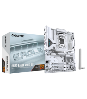 GIGABYTE B850 EAGLE WIFI7 ICE Placa base - Procesadores AMD Ryzen serie 9000, VRM digital de 8+2+2 fases, hasta 8200 MHz DDR5 (O