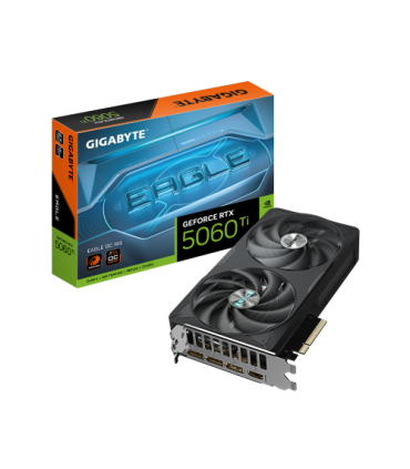GIGABYTE GeForce RTX 5060 Ti EAGLE OC 16G Tarjeta Gráfica – 16 GB GDDR7, 128 bits, PCI-E 5.0, 2617 MHz Frecuencia del núcleo, 3.