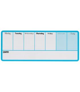 Nobo Planificador Semanal de Pizarra Magnetica Mini 360x140mm - Almohadillas Adhesivas e Imanes para Montaje - Incluye Rotulador