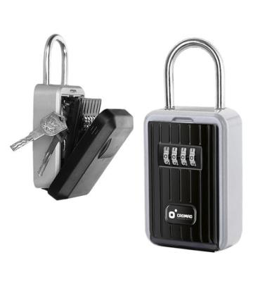 Cromad Caja de Seguridad para Llaves - Combinacion Personalizable de 4 Digitos - Gancho