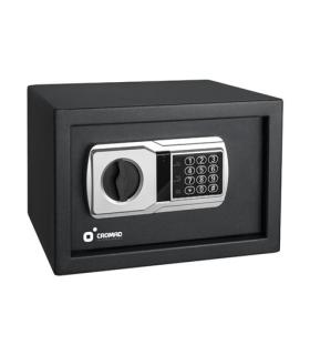Cromad Caja Fuerte Electronica - Alto Nivel de Seguridad - De 3 a 8 Digitos - Bisagras Ocultas - Incluye Llave de Emergencia ..