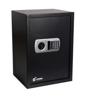 Cromad Caja Fuerte Electronica - Alto Nivel de Seguridad - De 3 a 8 Digitos - Bisagras Ocultas - Incluye Llave de Emergencia ..