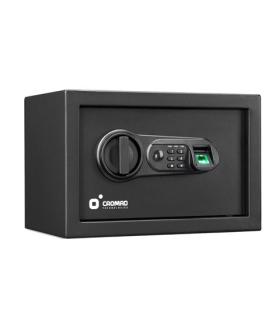 Cromad Caja Fuerte Electronica - Alto Nivel de Seguridad - De 4 a 8 Digitos - Huella Dactilar - Bisagras Ocultas - Incluye Llave