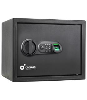 Cromad Caja Fuerte Electronica - Alto Nivel de Seguridad - De 4 a 8 Digitos - Huella Dactilar - Bisagras Ocultas - Incluye Llave