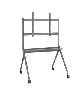 Aisens Soporte de Suelo Pro para Pantallas Interactivas/TV de 50 a 86" - Bandeja Multiusos - Peso Max. 120kg - Color Negro